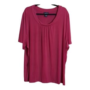 Maggie Barnes Essentials Dark Pink Short Sleeve Top
